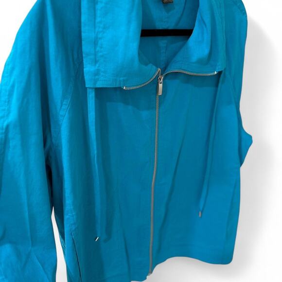 Turquoise vintage ellen tracy zip up - Picture 3 of 4